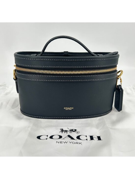 Coach Handbags - Coach The Trail Bag CBG93 Black Glovetanned Leather Crossbody Top Handle Zip